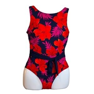 Lands End Tropical Print Bathing Suit